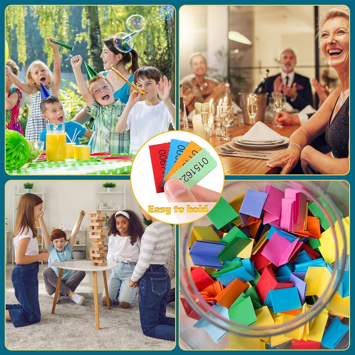 Vibrant 2000 Sheet Raffle Ticket Set – Perfect for School Events & Fundraising