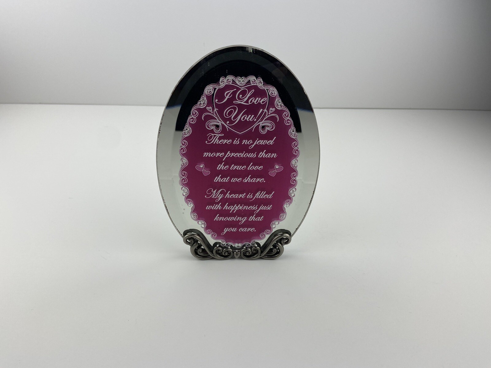 I Love You mirror stand Christmas Gift for Her I love you Only for Heart Pink