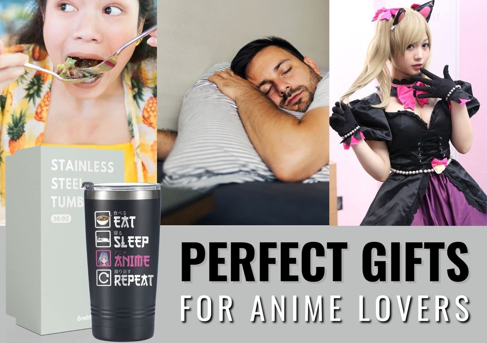 Onebttl Anime Gifts For Men, Women, Boys – 20oz/590ml Double Wall Vacuum Insu…