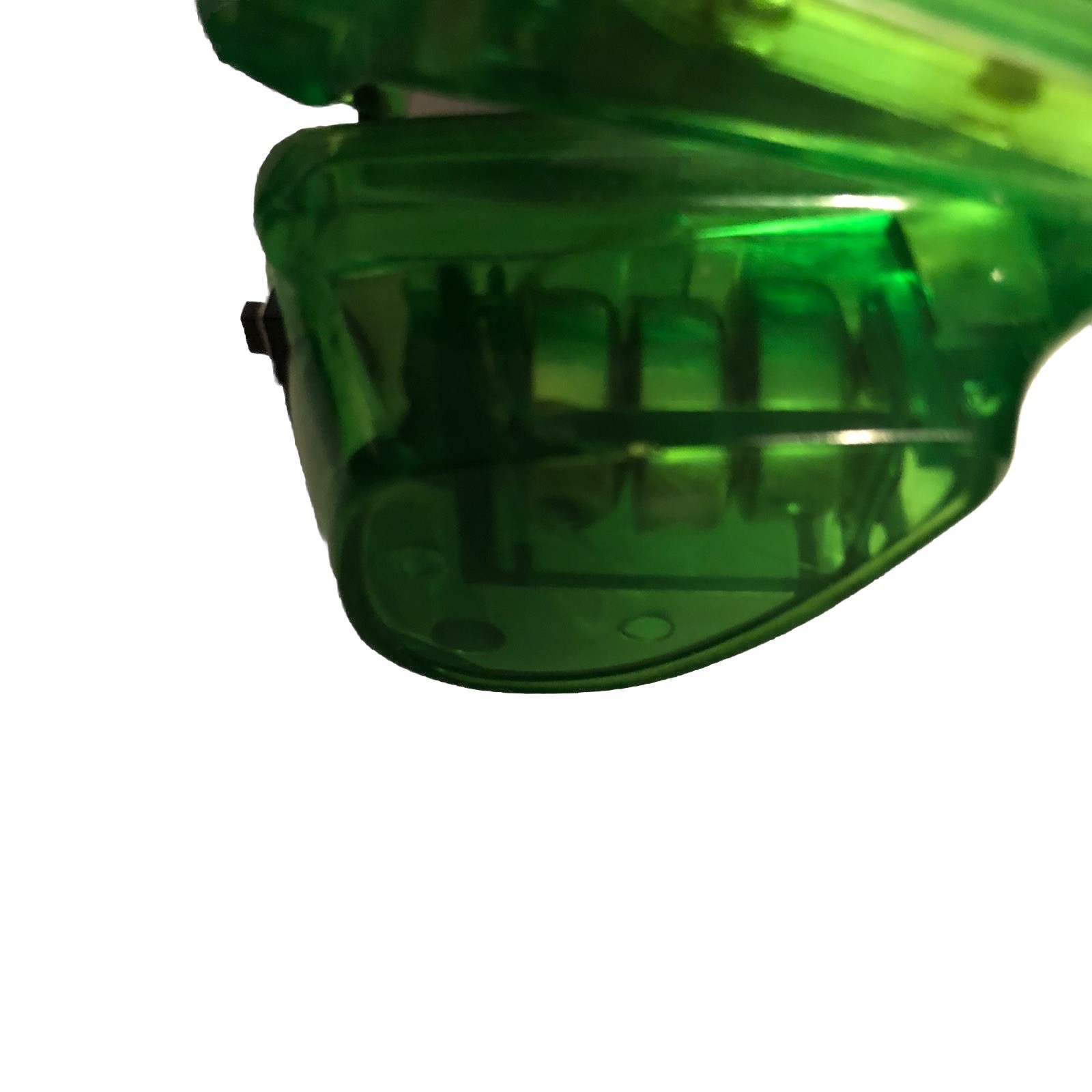 RI Novelty Flashing Lights Kids Adult Sunglasses Green Frames Light Fast Slow On