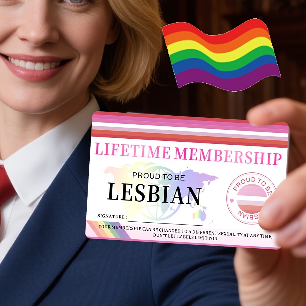 1/3pcs Lesbian Pride Lifetime Membership Card Vibrant PVC Party ID with Respect♤