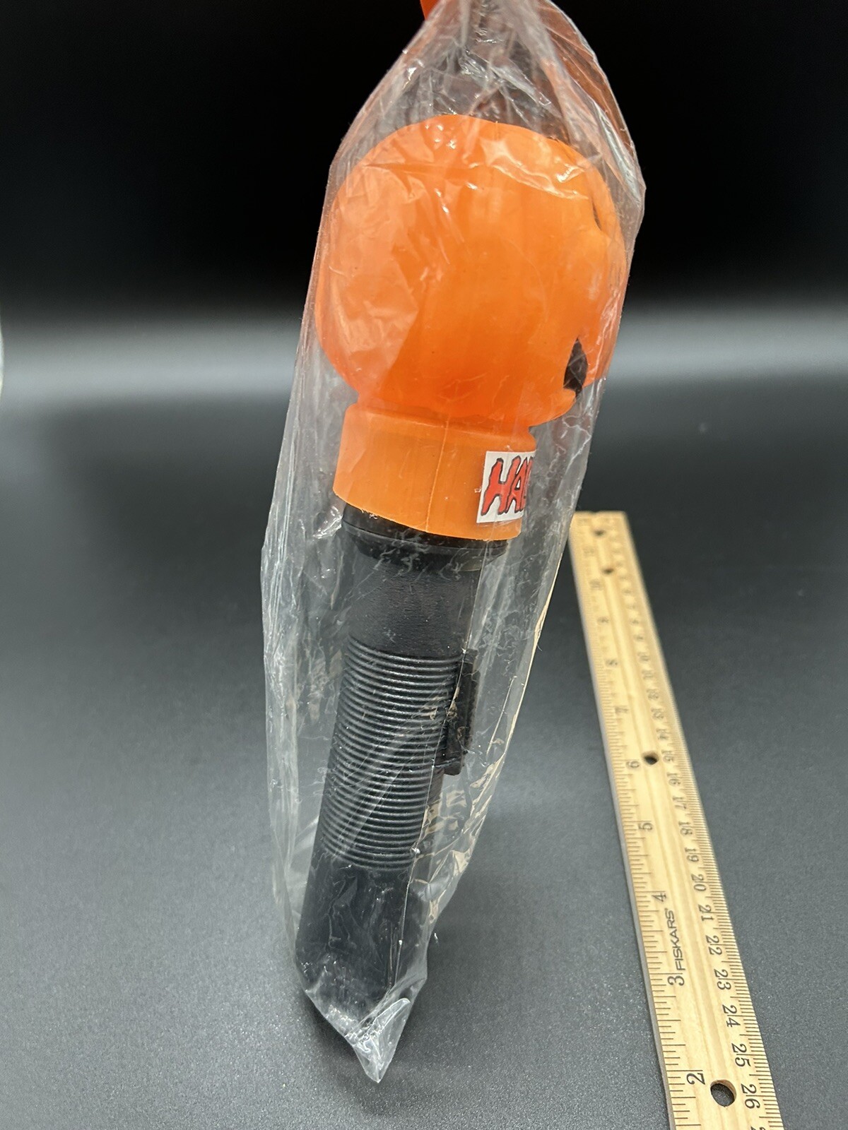 Vintage Happy Halloween 9″ Jack O Lantern Lite-Up Stick Trick or Treating Light!
