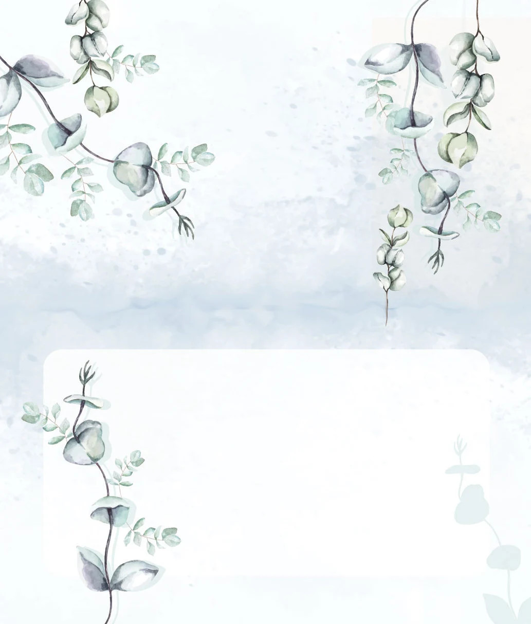 Floral Eucalyptus Place Cards – 25 Place Cards – Party Place Cards -B77542