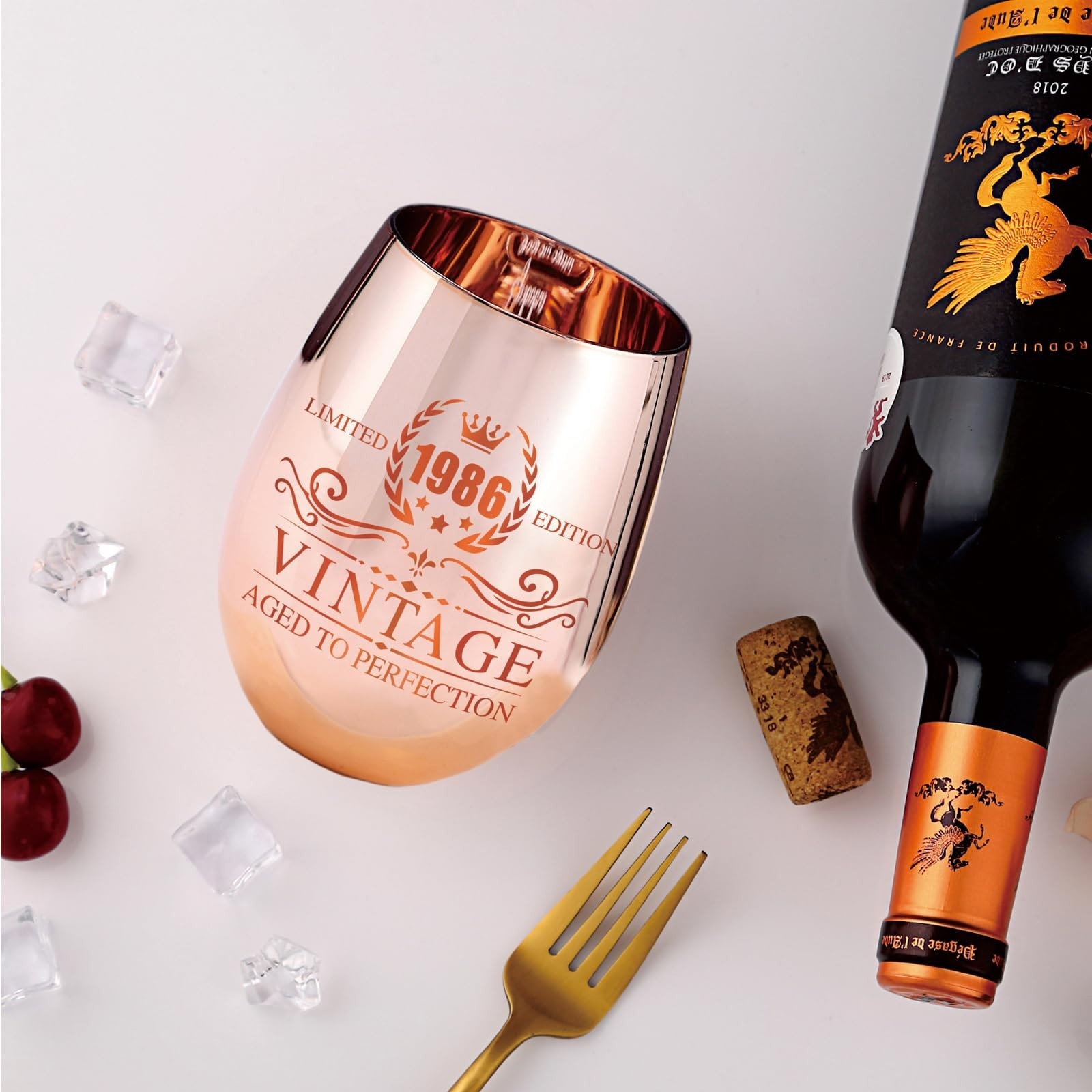 40th Birthday Gifts for Women – Vintage 1986 Wine Glass – 40th Birthday Decor…