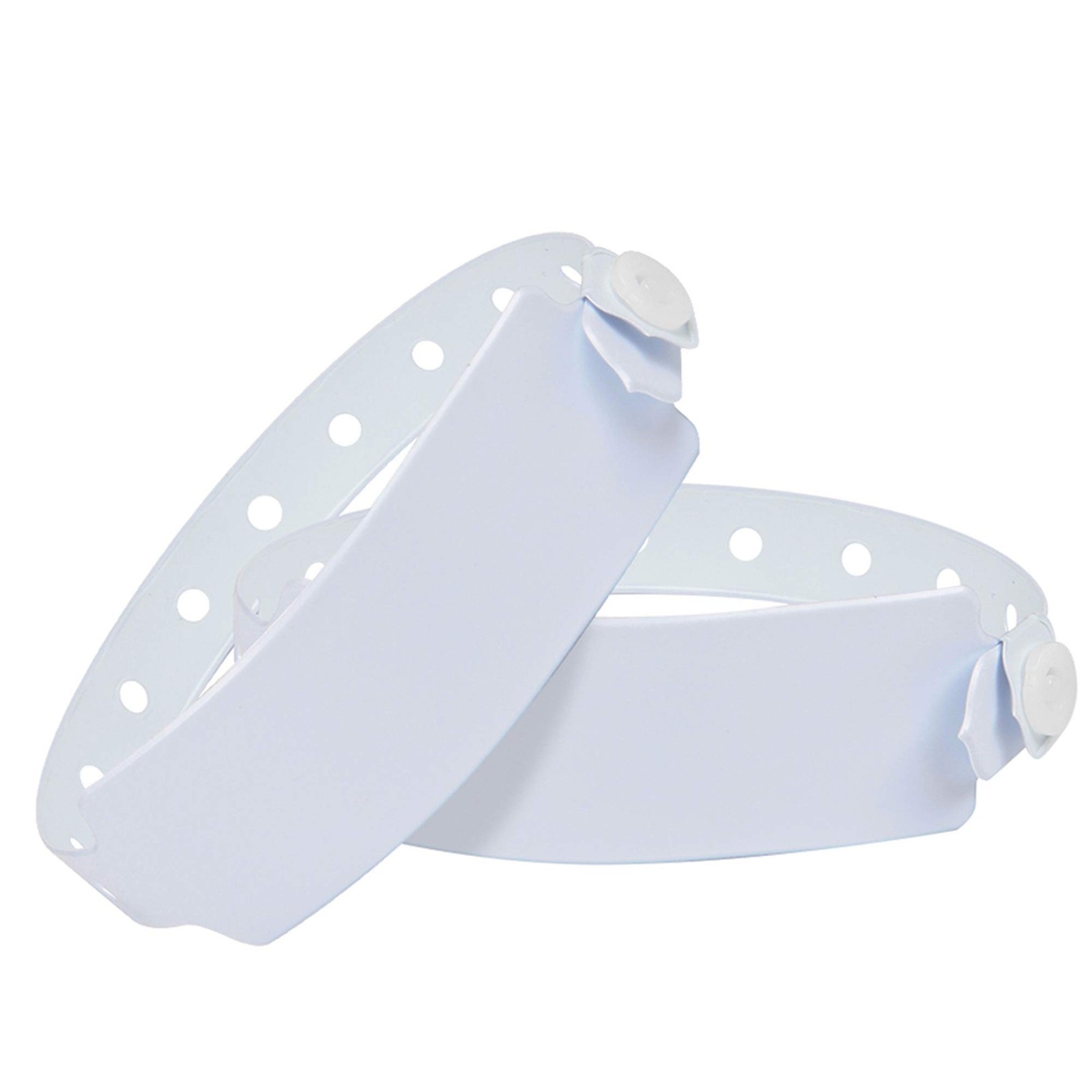 Wristall White Plastic Wristbands for Hospital 100 Pack, 1 * 10 imches,
