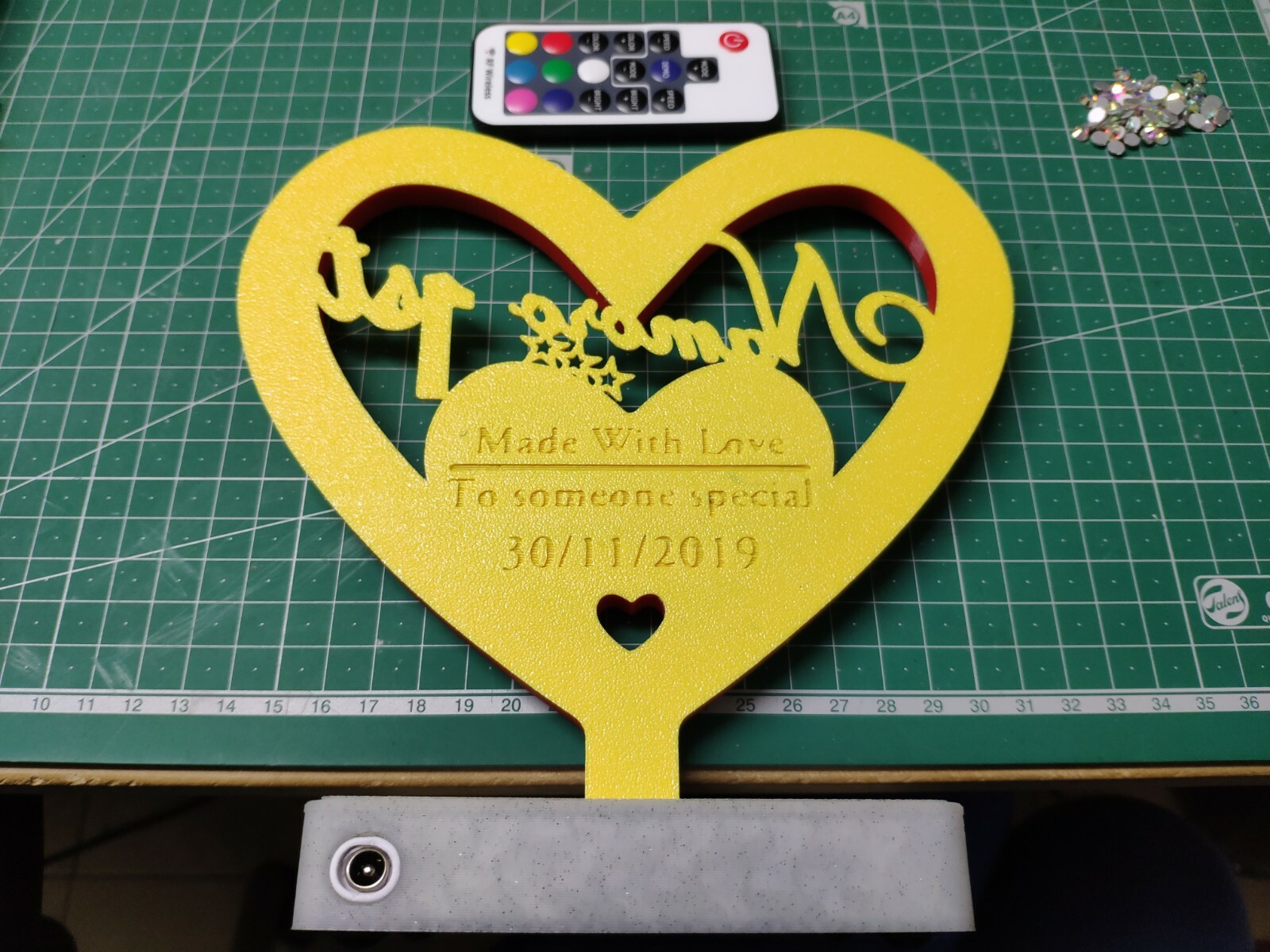 Personalised Heart Romantic Valentines Birthday Wedding Occasion Gift Message