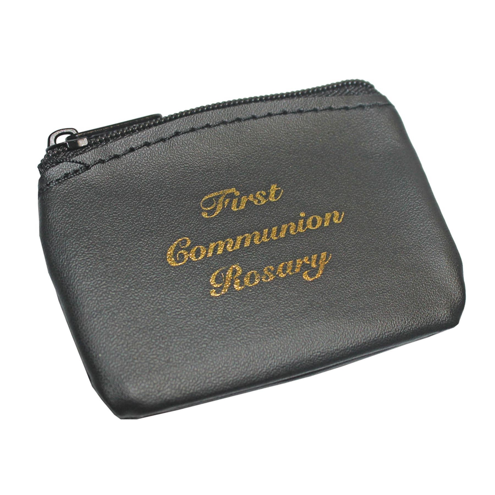 First Holy Communion Hematite Rosary Beads and Purse Gift Set