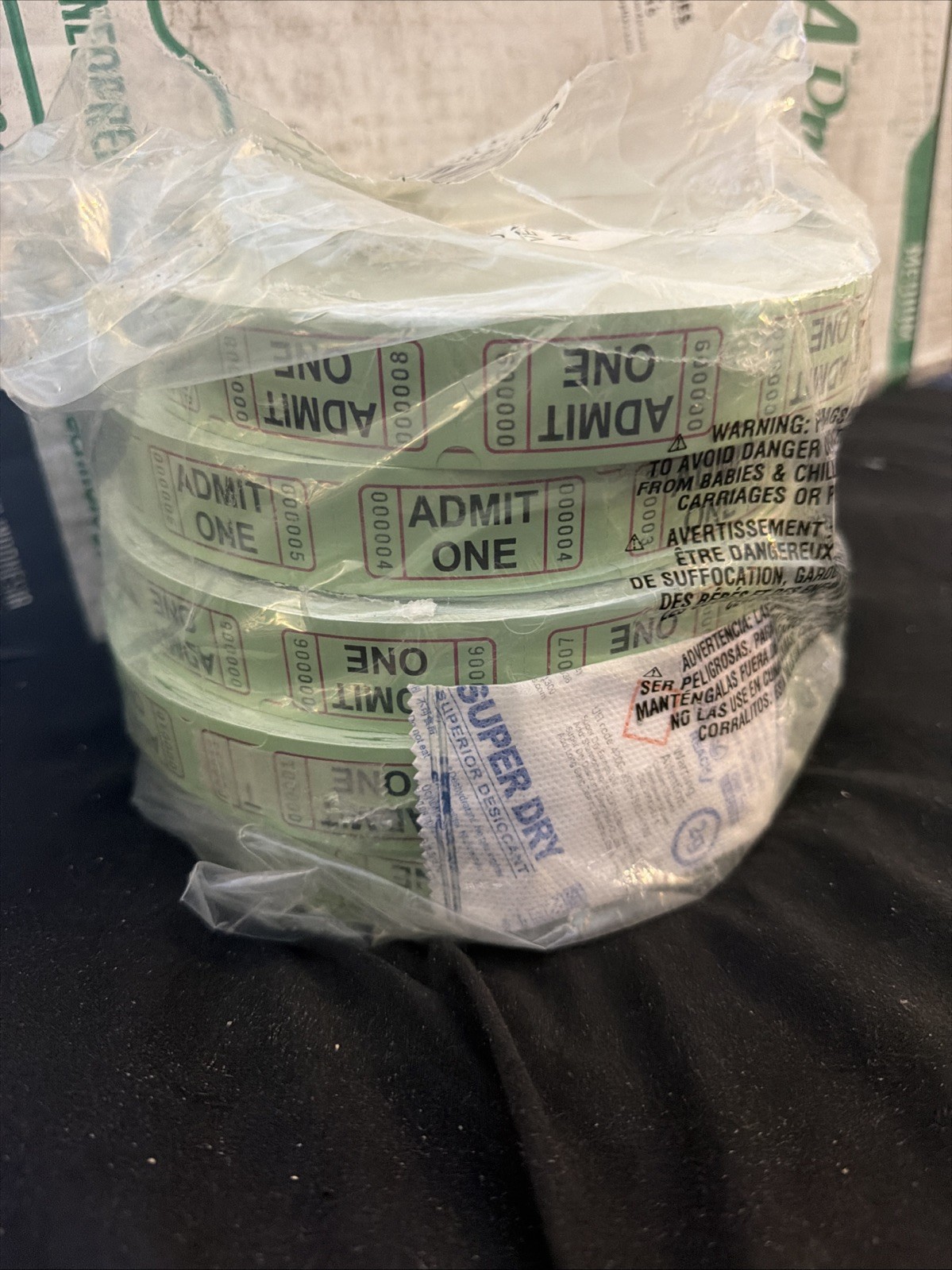 Amscan Admit One 10,000 Count Ticket Rolls 000001-002000 Event Party Raffle FAIR