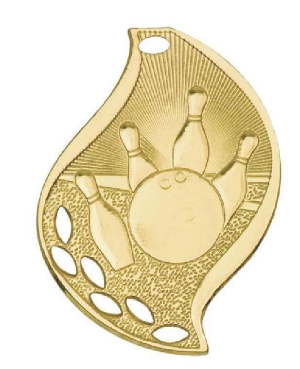 Bowling Medal Award Trophy With Free Lanyard FM103 School Team Sports
