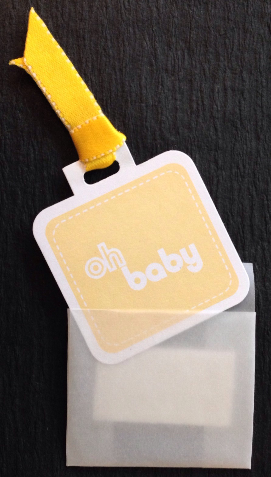 BABY YELLOW LAYERED TAG(1pc)Oh Babyshower•Embellishment•Gifts•Newborn •Party•Bow