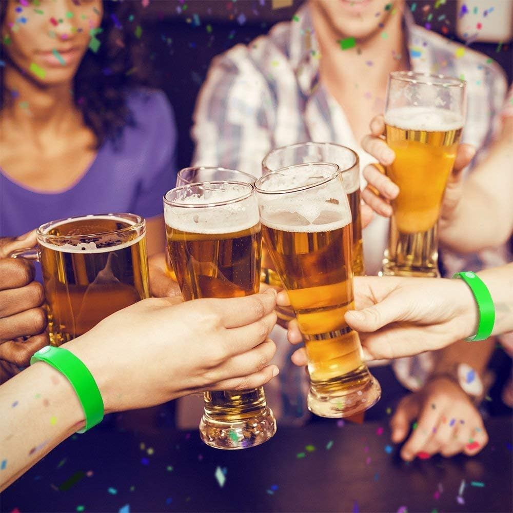 Plastic Event Wristbands Neon Green – 500 Pack Vinyl Wristbands for Parties