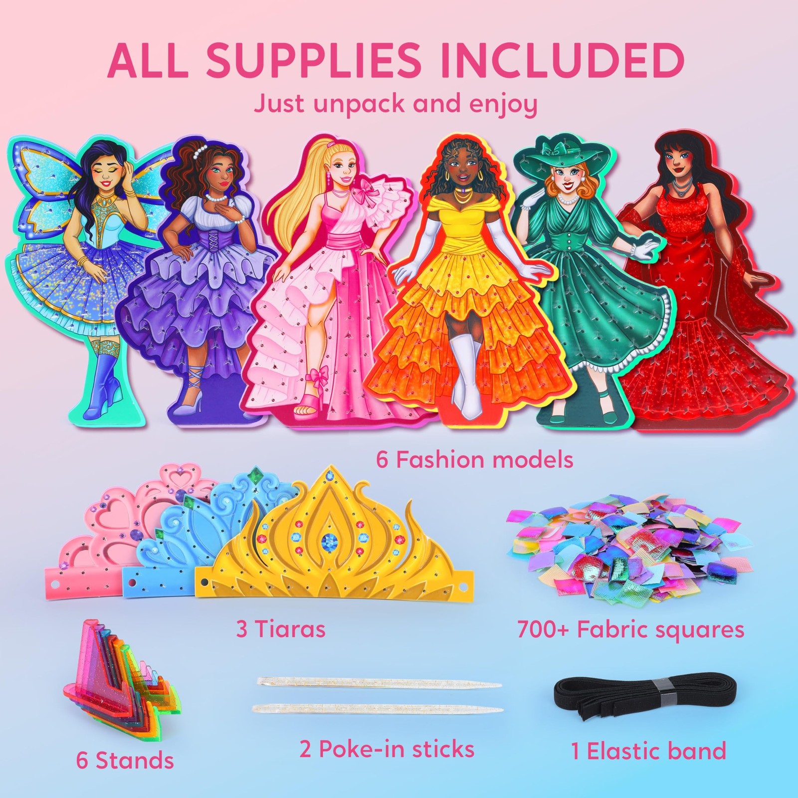 JOVA Klever Kits Poke in Fun Art Crafts for Kids Ages 4-8, Princess Dress-up,…