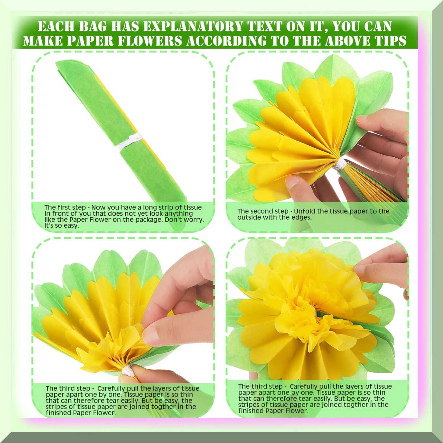 Colorful Paper Flower Party Pack 18 Blooms