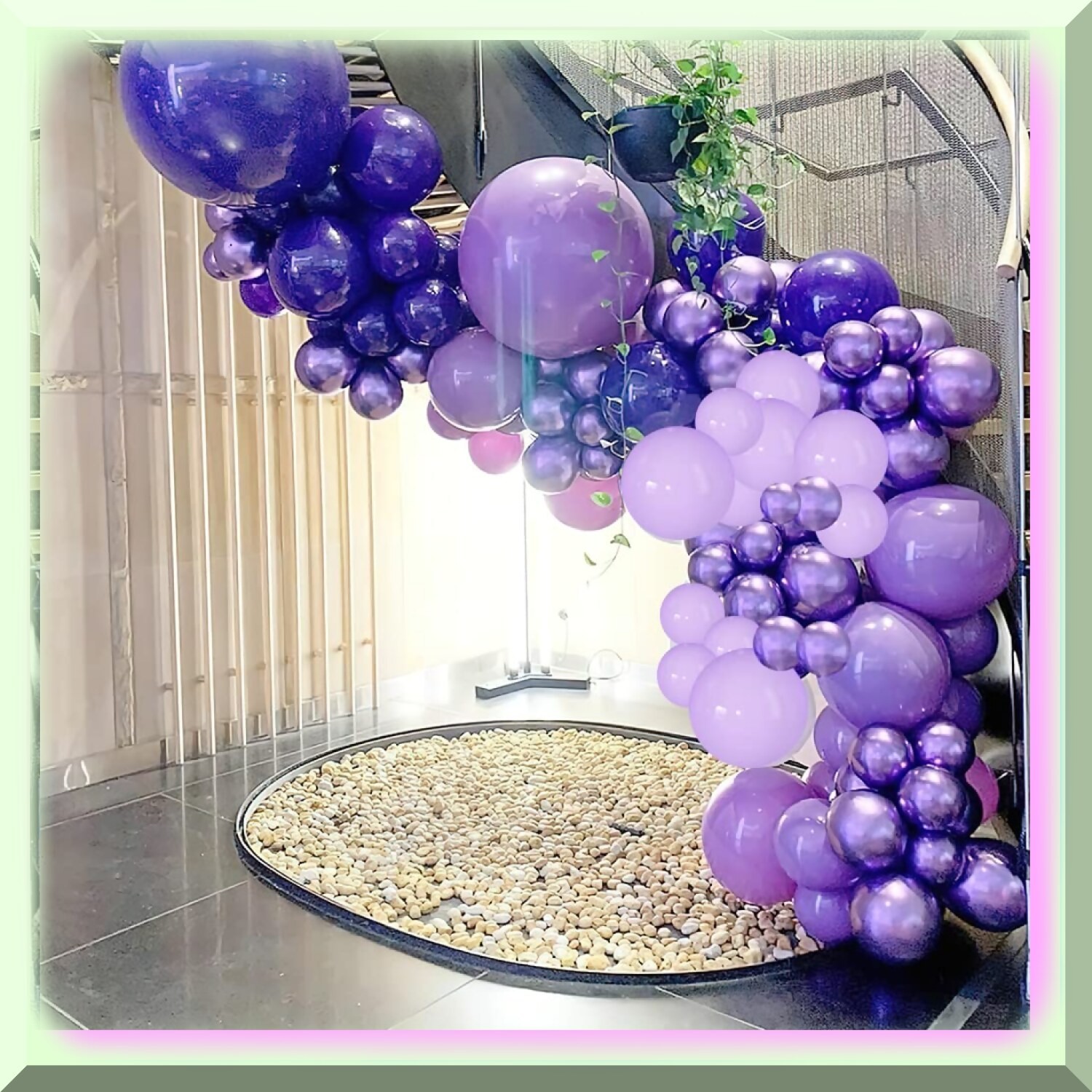 Purple Latex Balloon Party Kit 129 Pieces