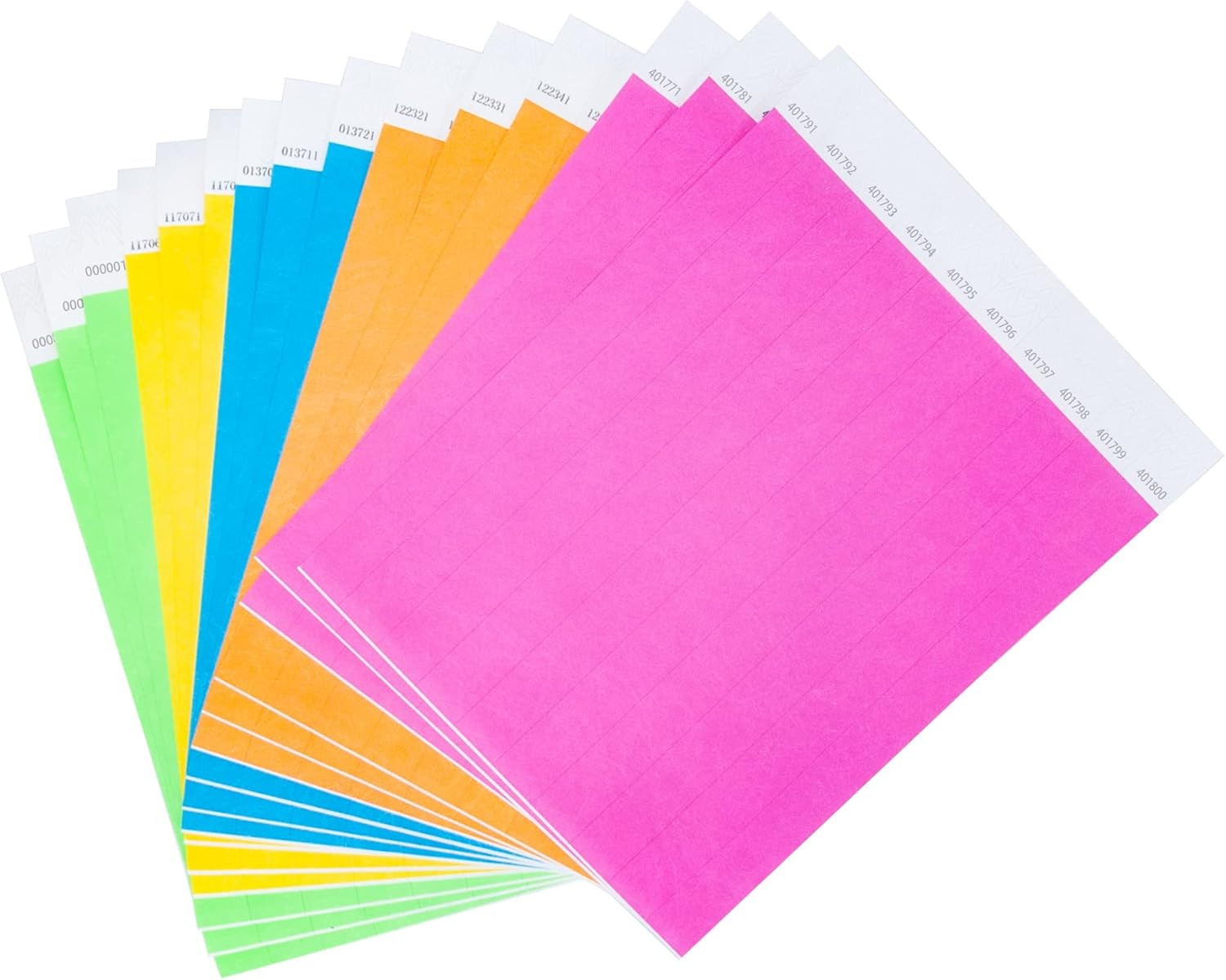 500 pulseras neon impermeables resistentes al desgarro para eventos y entradas