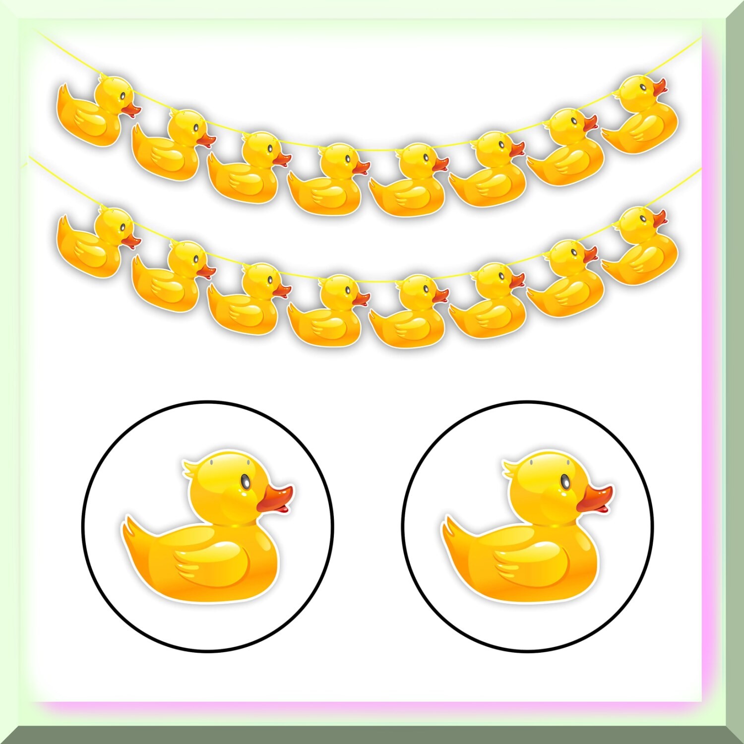 Cartoon Duck Garland 12ft Wall Decoration