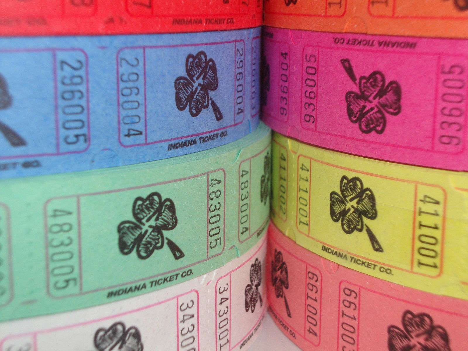 Single Roll Event Party Carnival Tickets – Assorted Designs & Colors
