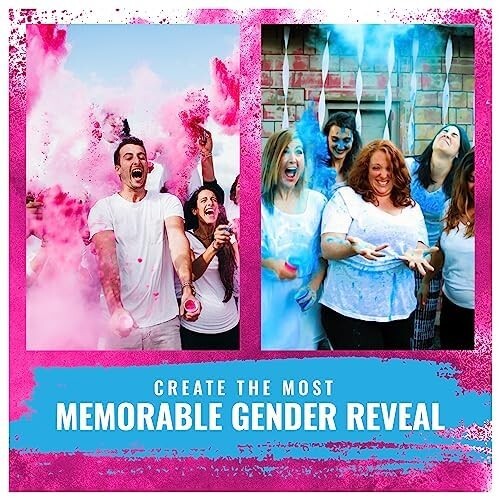 Color Blaze Gender Reveal Powder 75g Packets – Set of 10 (5 Pink / 5 Blue) Baby