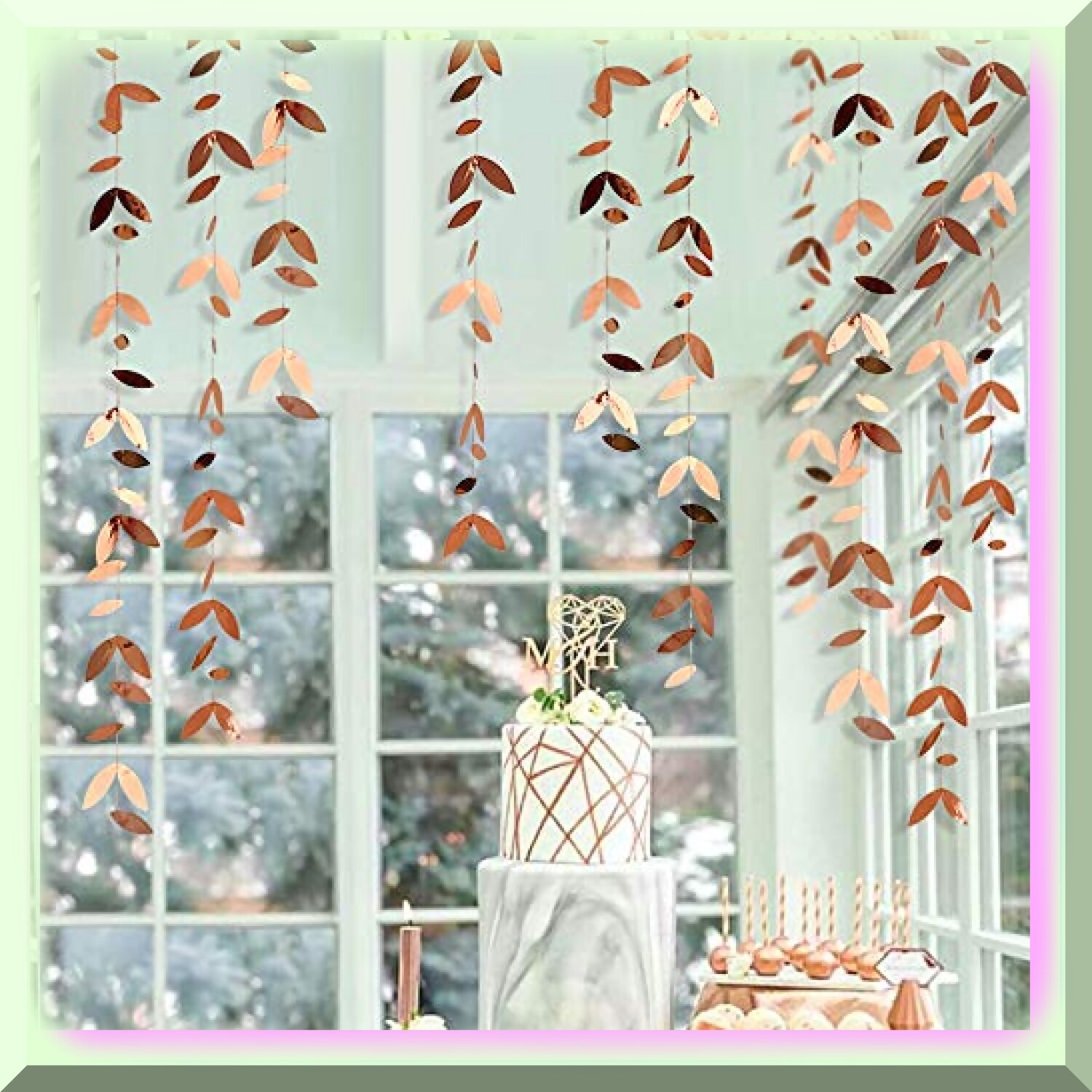 Rose Gold Paper Garland 52ft Celebration Decorations