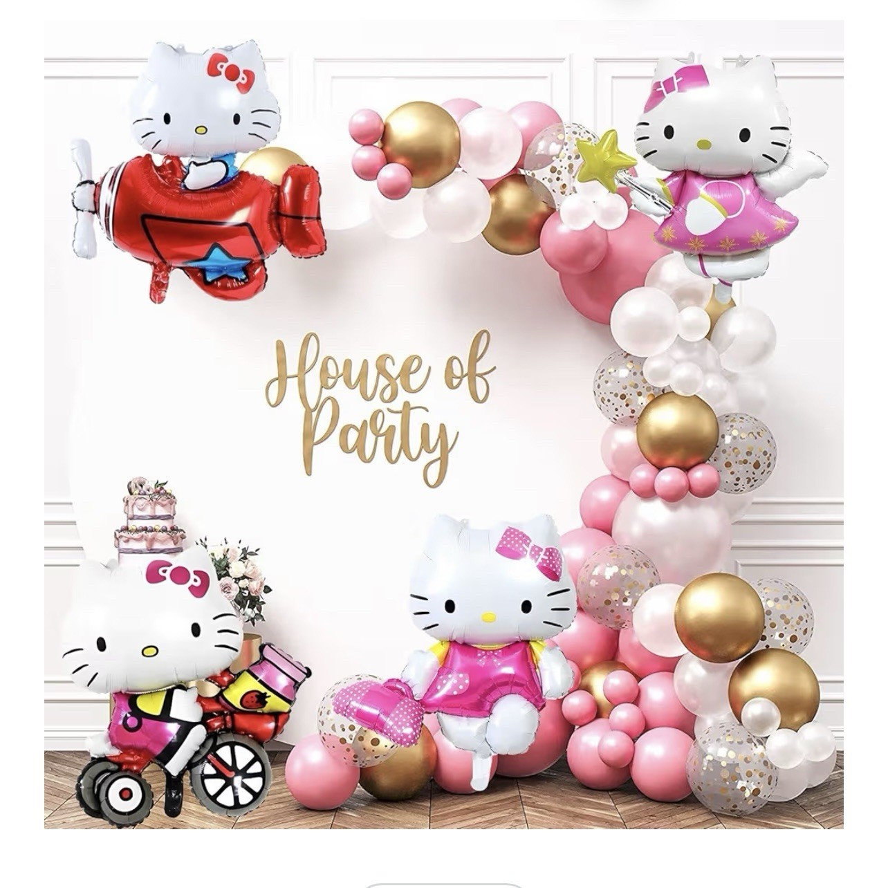 Hello Kitty Foil Balloons 12pcs WARNING- CHOKING HAZARD –