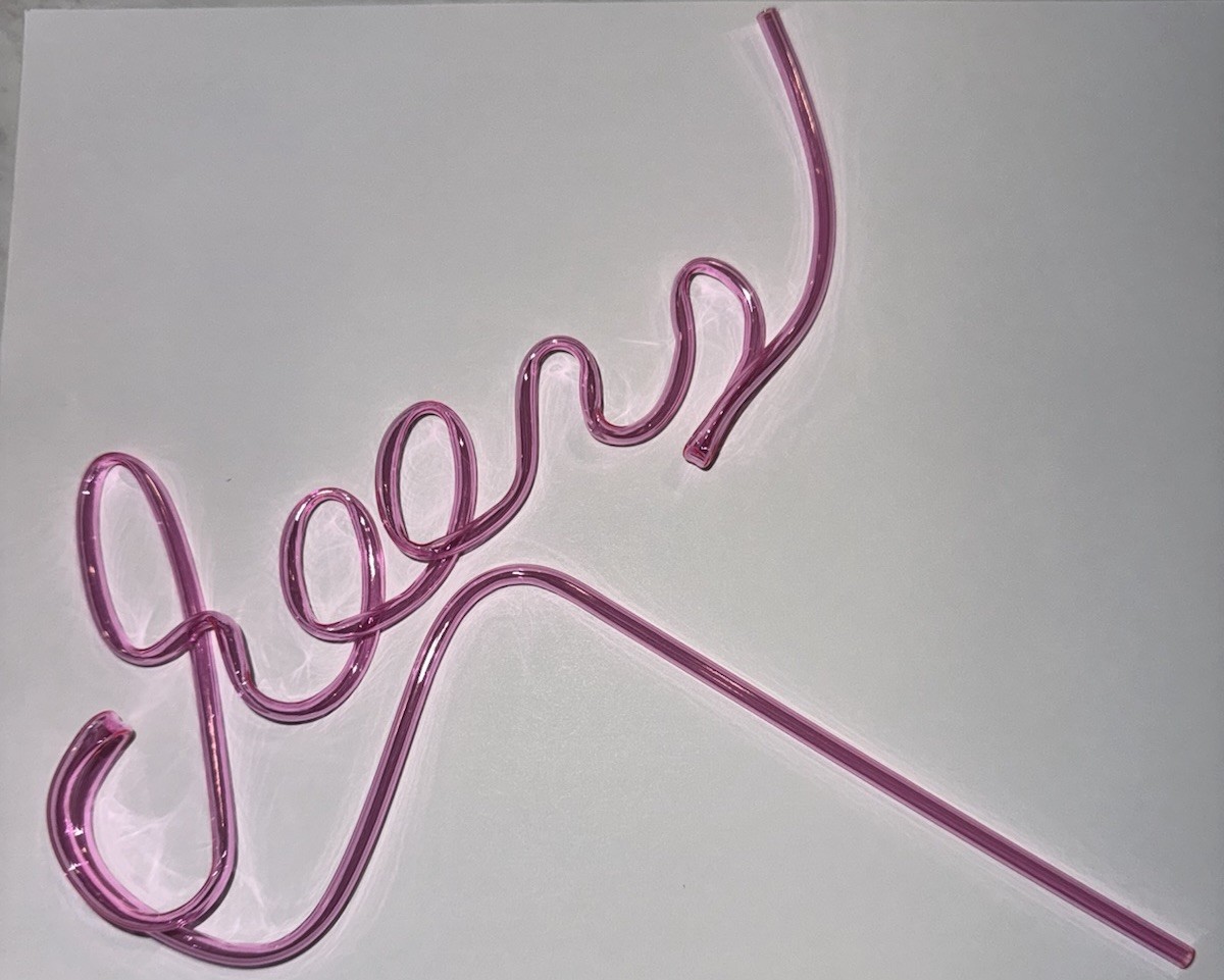 Set Of 12 Pink Cheers Straws for Drink – Party Favors/Decorations/Party Supplies