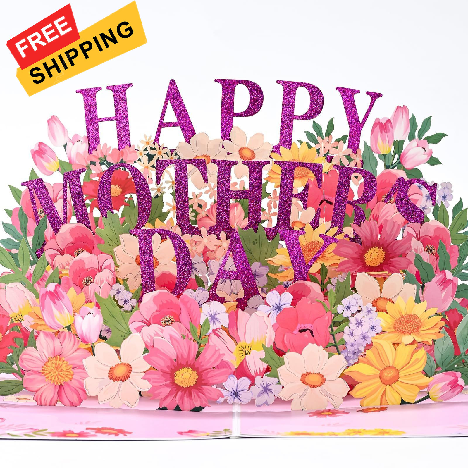 Yeomant 3D Mothers Day Card, Happy Mother’s Pop Up 8”x6”, Colorful