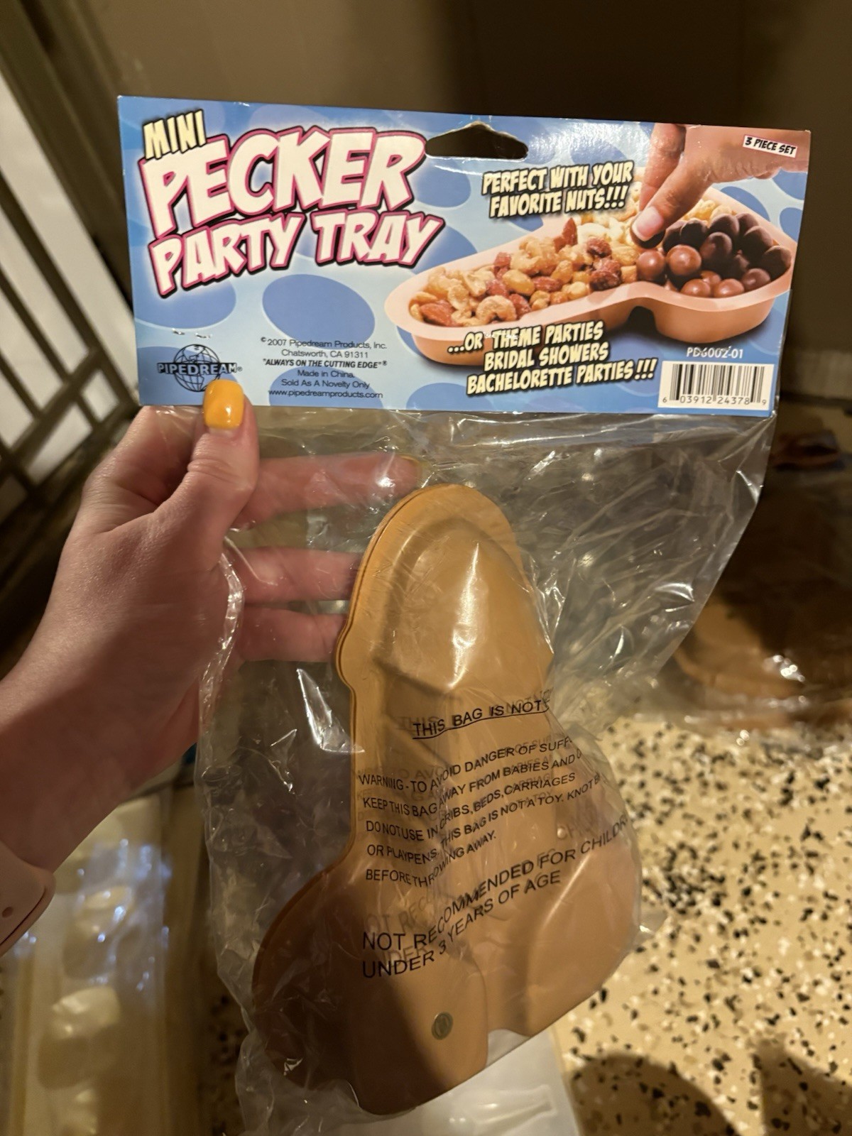 Pipedream Mini Pecker Party Tray Novelty Bachelorette Serving Dish NOS