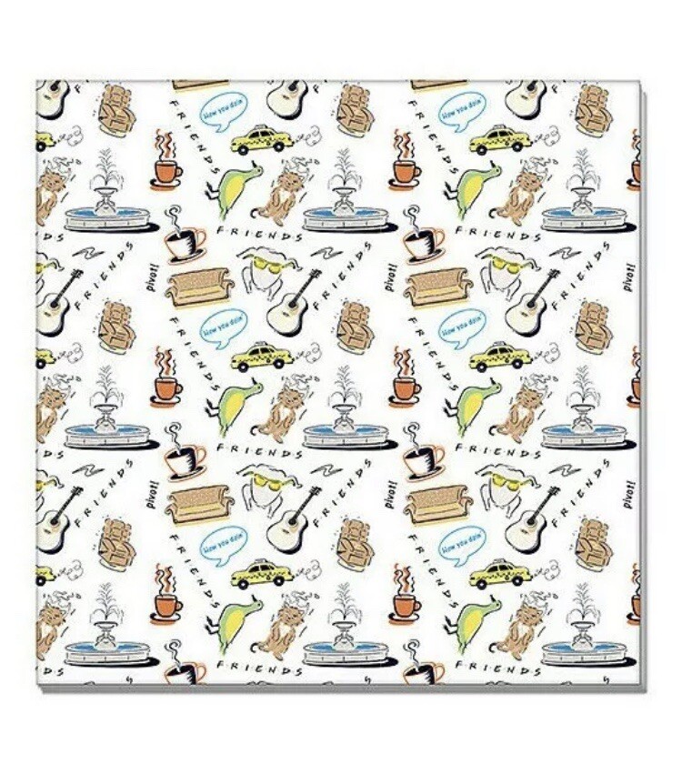 FRIENDS Central Perk Black & White Multicolor 60 Ct p/ pc Party Set: TV Show