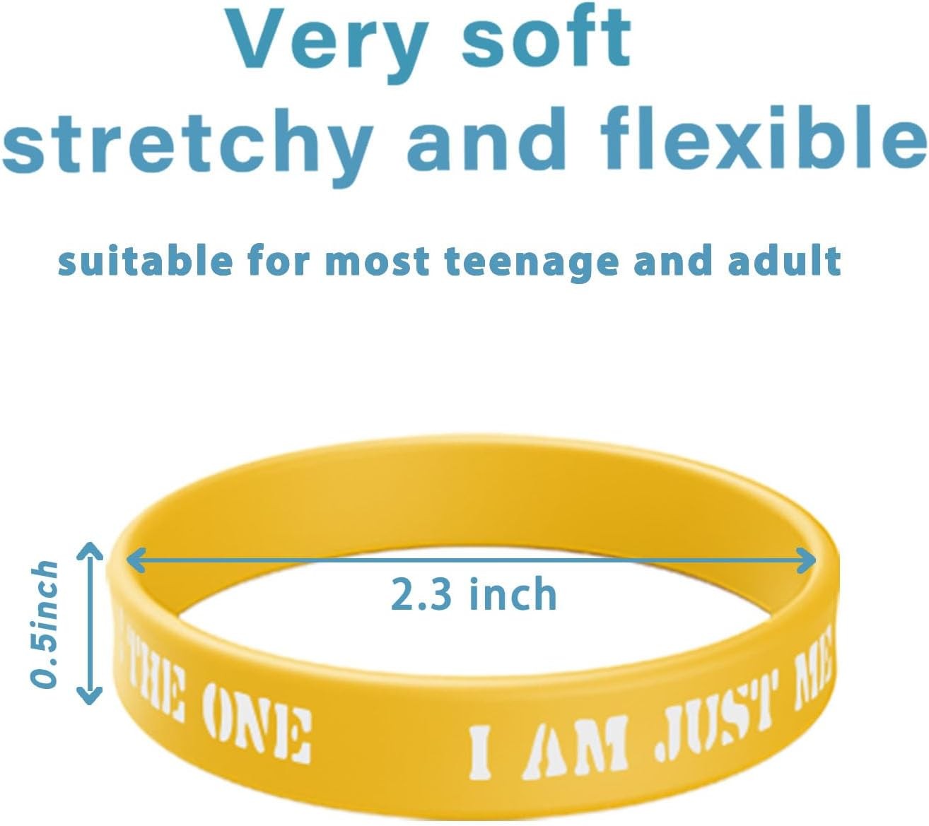 12 Pcs Inspirational Rubber Bracelet Motivational Quote Silicone Colorful