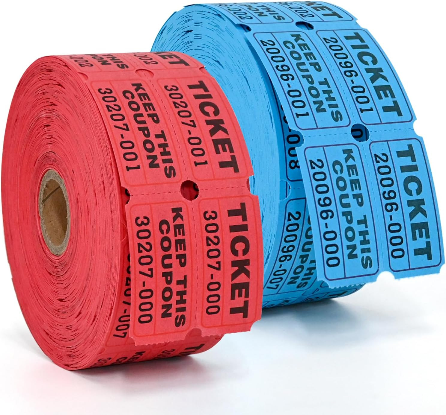 2000 Raffle Tickets Double Rolls 50/50 Stub Tickets with Consecutive
