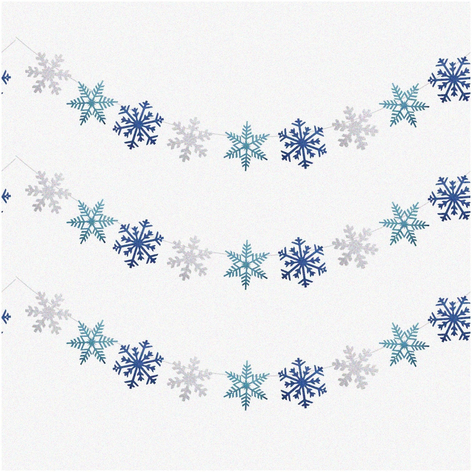 Snowflake String Garland for Winter Party Decorations