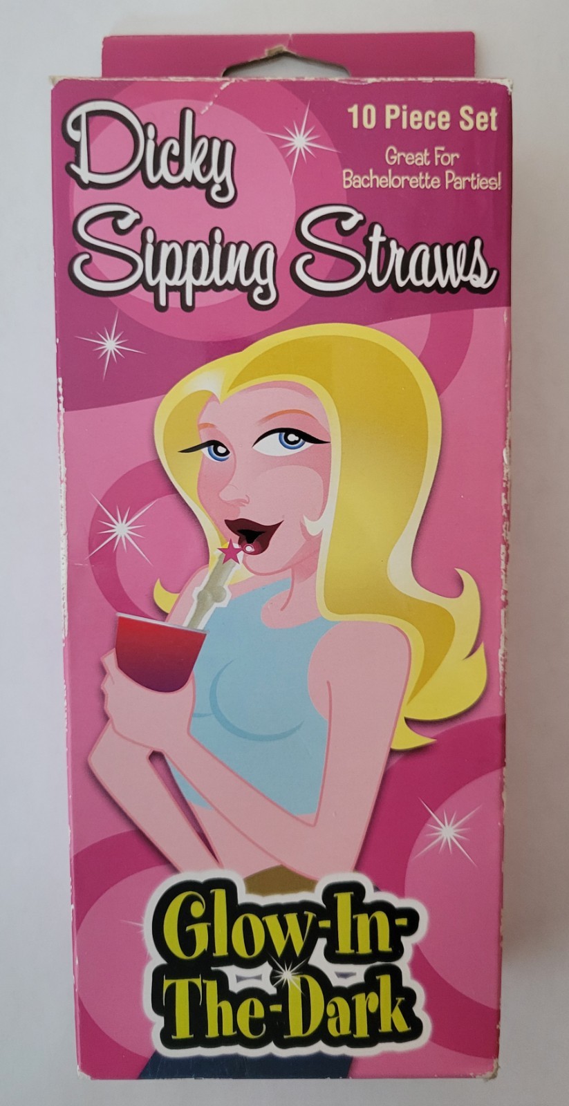 Dicky Sipping Straws 10pk Bachelorette Party Favors Glow In The Dark New Sealed