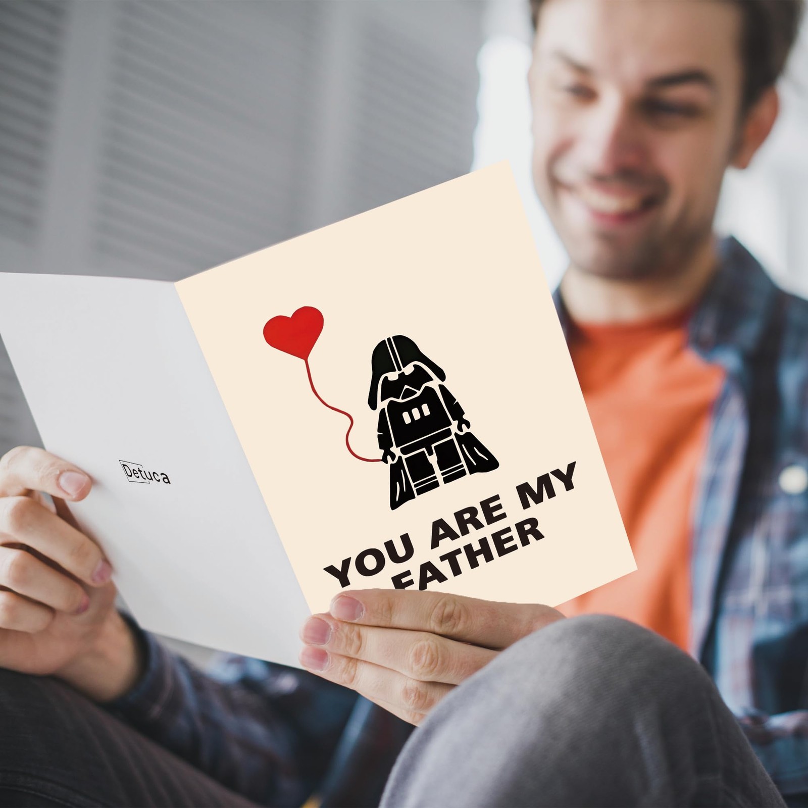Detuca Star Wars Fathers Day Card,Funny Birthday 8 x 5.3 inches, DTK-123
