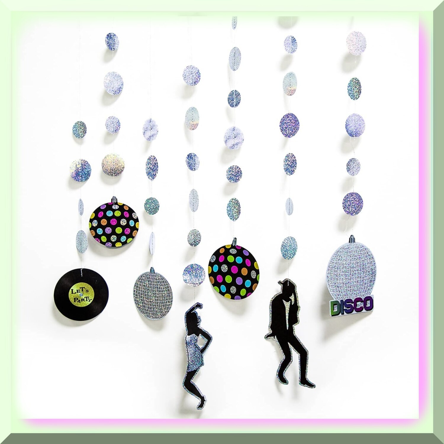 Euphoric Holo Ball Disco Garland 12 Decorations