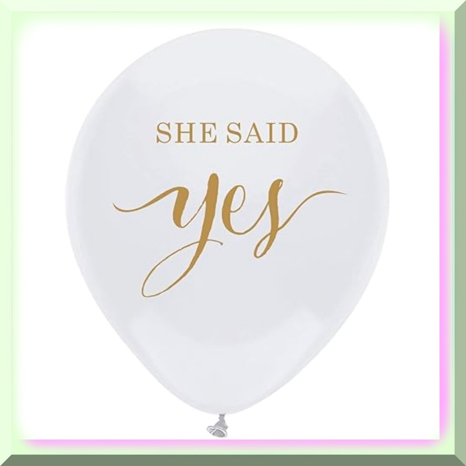 White and Gold Wedding Balloons 16 Pieces