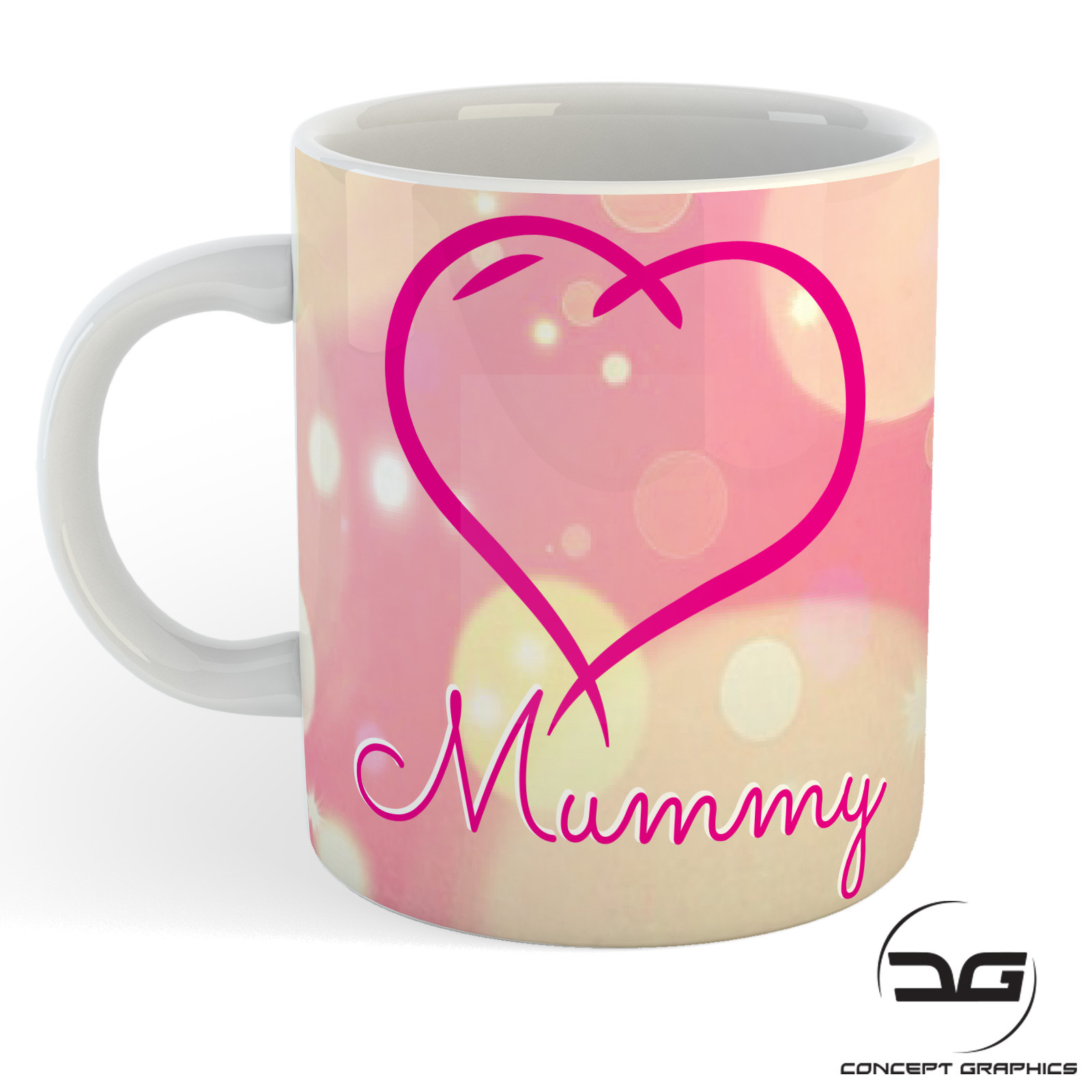 Mummy Pink Love Heart Mug/Cup Mothers Day / Birthday Gift Present For Her
