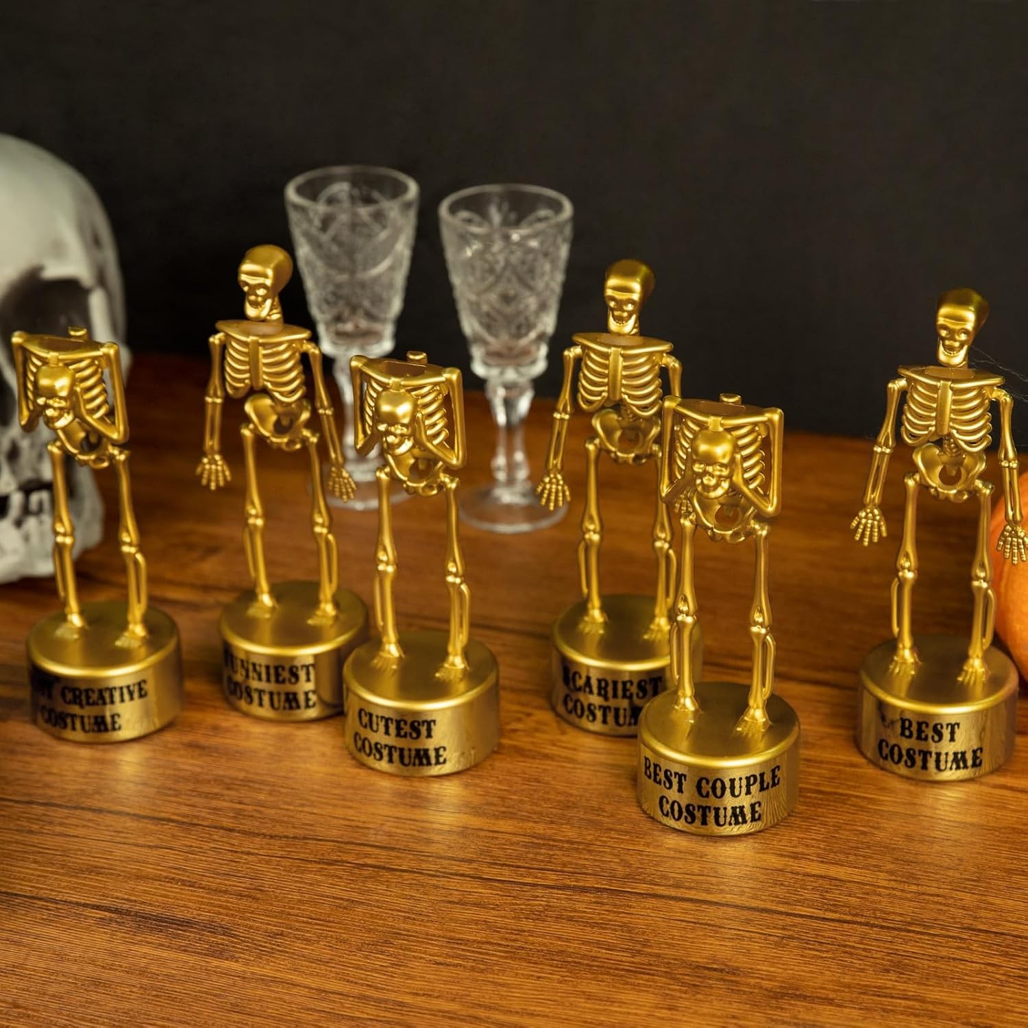 ORIENTAL CHERRY Halloween Party Supplies – Golden Best Costume Skeleton Trophies