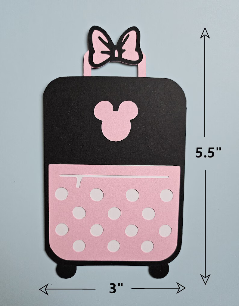 Mouse Suitcase Gift Card/Cash Holder, Kids Gift Card/Cash Holder – 2 Styles