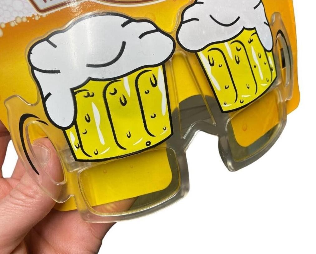 Beer Mug Bottle Opener Glasses – Party Shades Mardi Luau Drinking Sunglasses