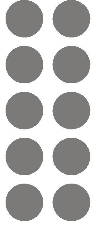 1-1/2″ Dk Gray Grey Round Color Coded Inventory Label Dots Stickers MADE IN USA