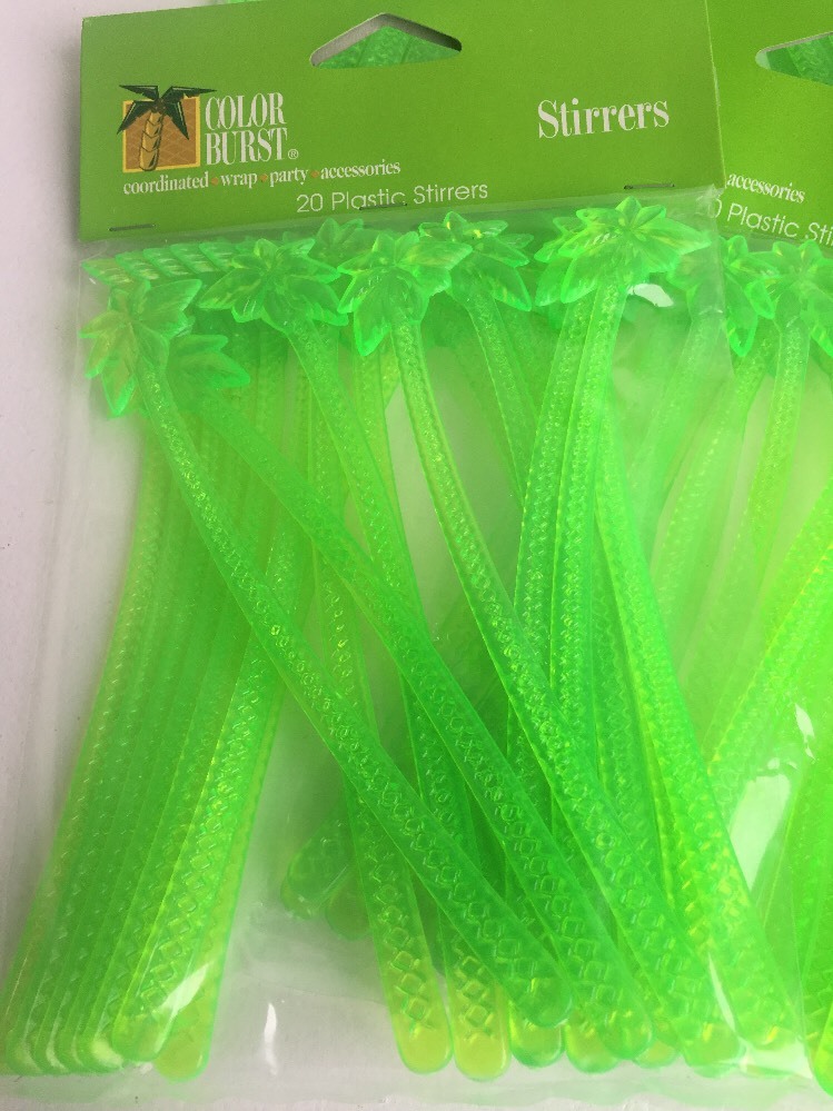 HUGE Lot Of 480 Palm Tree Drink Stirrers 5 3/4″ Long Swizzle Sticks Stir Sticks
