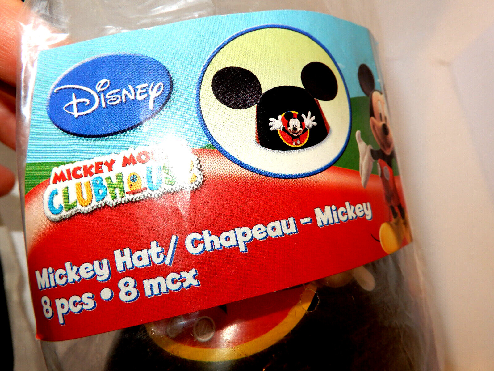 PARTY HATS Disney MICKEY MOUSE CLUBHOUSE 4 Count MICKEY EARS Kids BIRTHDAY DECOR