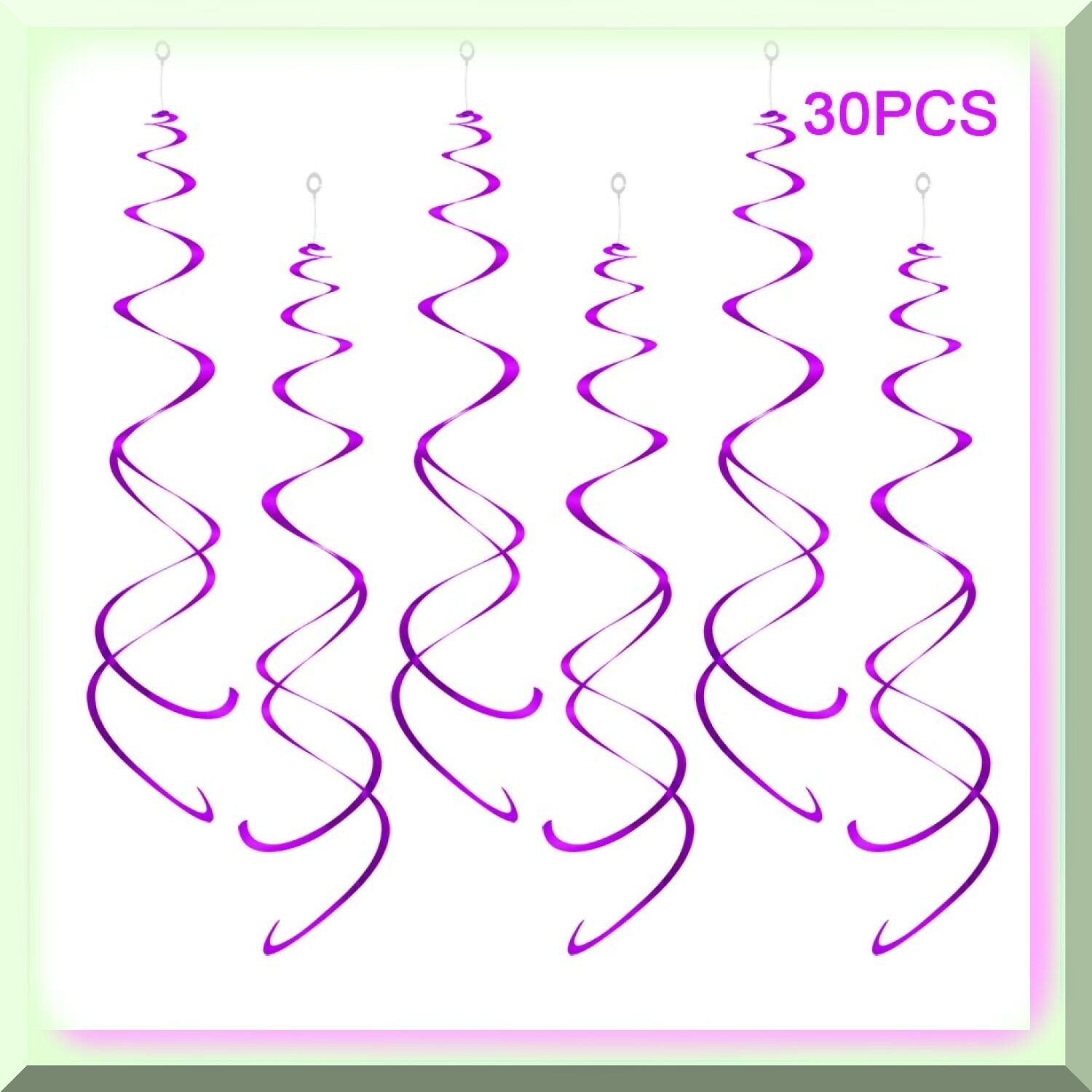 Purple Swirl Party Decorations 30 Pack