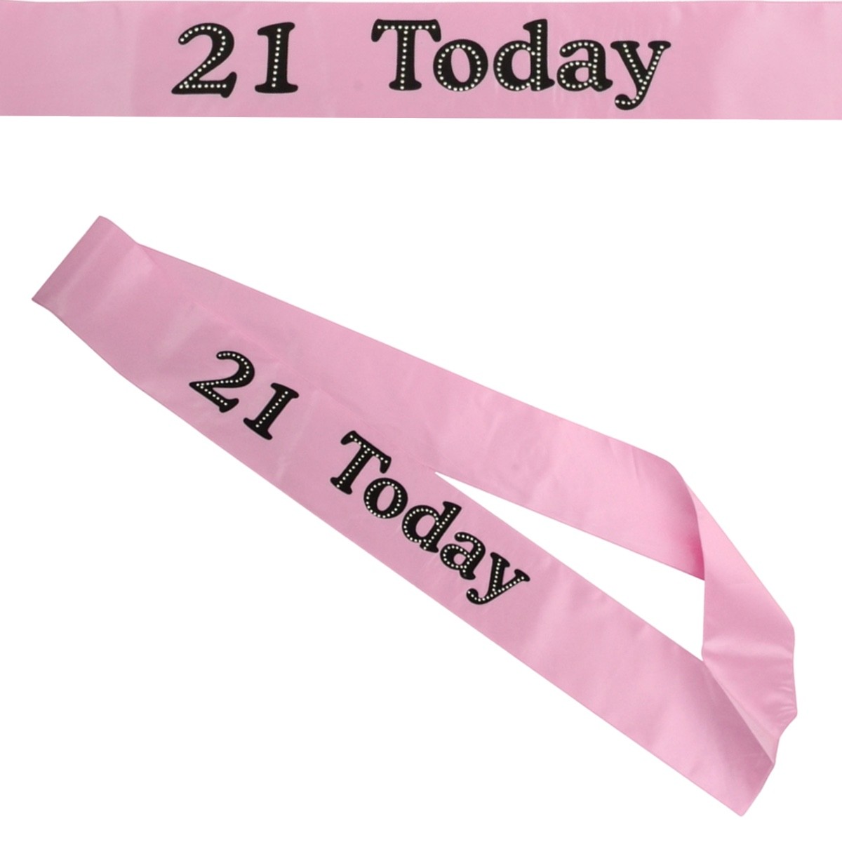 21 Party Princess Satin Sash Happy Birthday Girl Gift Ribbon Bling Decoration