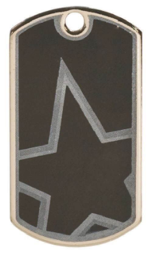 Blank Star Dog Tag Award Trophy Sports W/Free Bead Chain FREE SHIPPING DT112