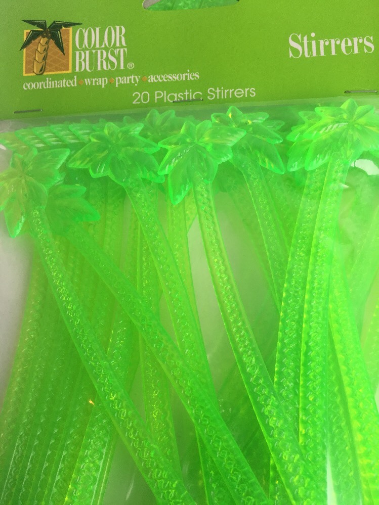 HUGE Lot Of 480 Palm Tree Drink Stirrers 5 3/4″ Long Swizzle Sticks Stir Sticks
