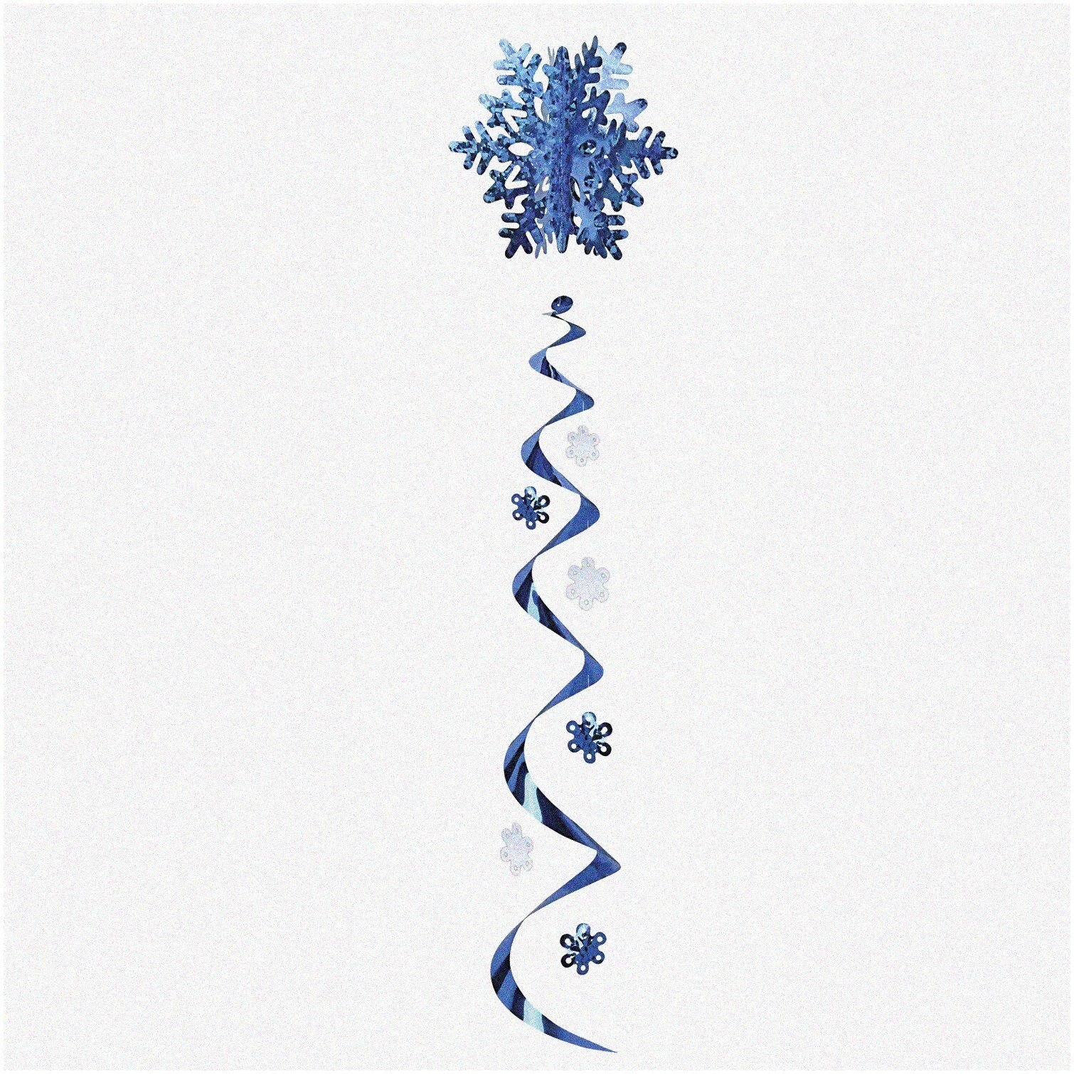 4ft Blue Snowflake Whirl Winter Decor