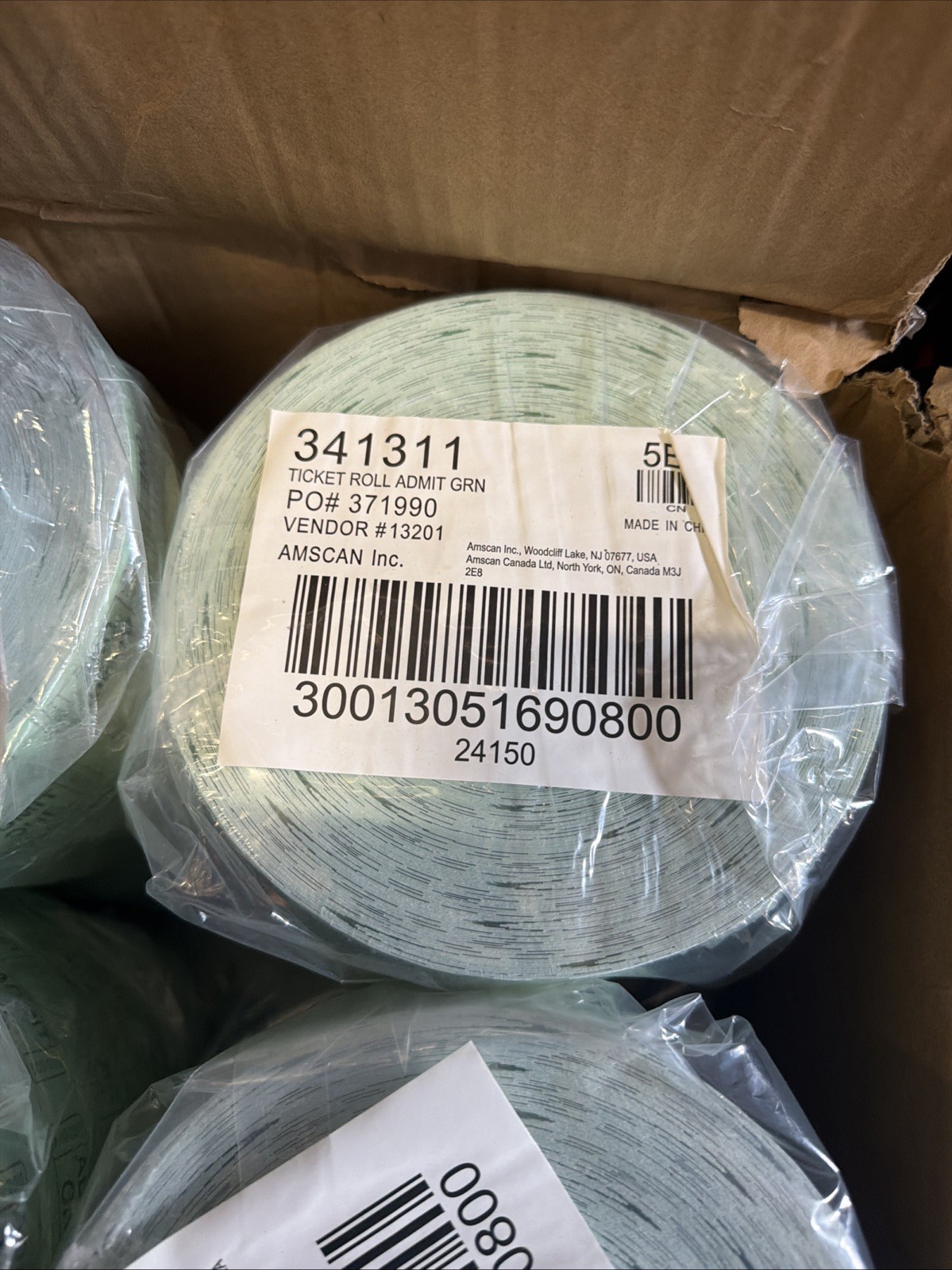 Amscan Admit One 10,000 Count Ticket Rolls 000001-002000 Event Party Raffle FAIR