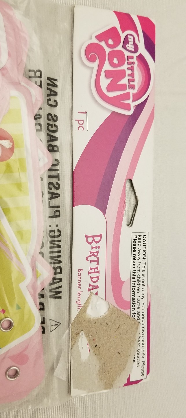 (1-Count, Hinged Banner) – My Little Pony Birthday Banner. Free Shipping