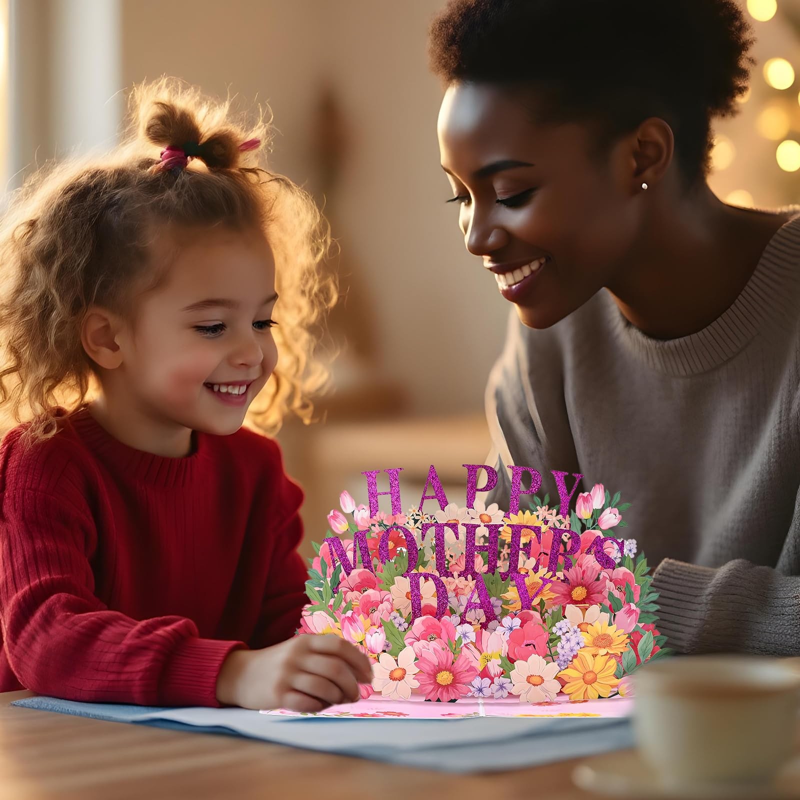 Yeomant 3D Mothers Day Card, Happy Mother’s Pop Up 8”x6”, Colorful
